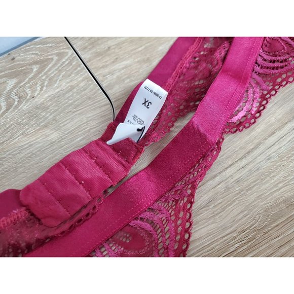 Cosabella Eloquii Sugar Bralette Hotpant & Garter Wine Womens Plus Size 3X NWOT - Picture 6 of 16